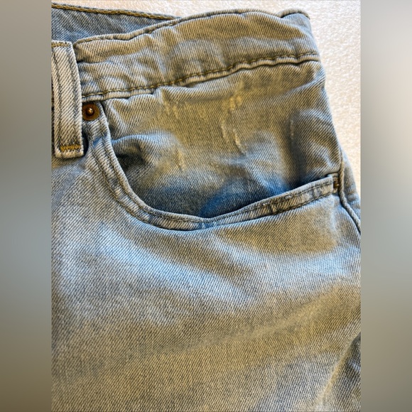 Levi’s 514-1618 Jeans -W 36 L 34 -Zip Up Fly-Light Blue-Straight Leg-Distressed - Picture 4 of 12